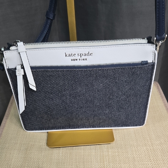 Kate Spade Denim Crossbody/clutch EUC - Picture 7 of 15
